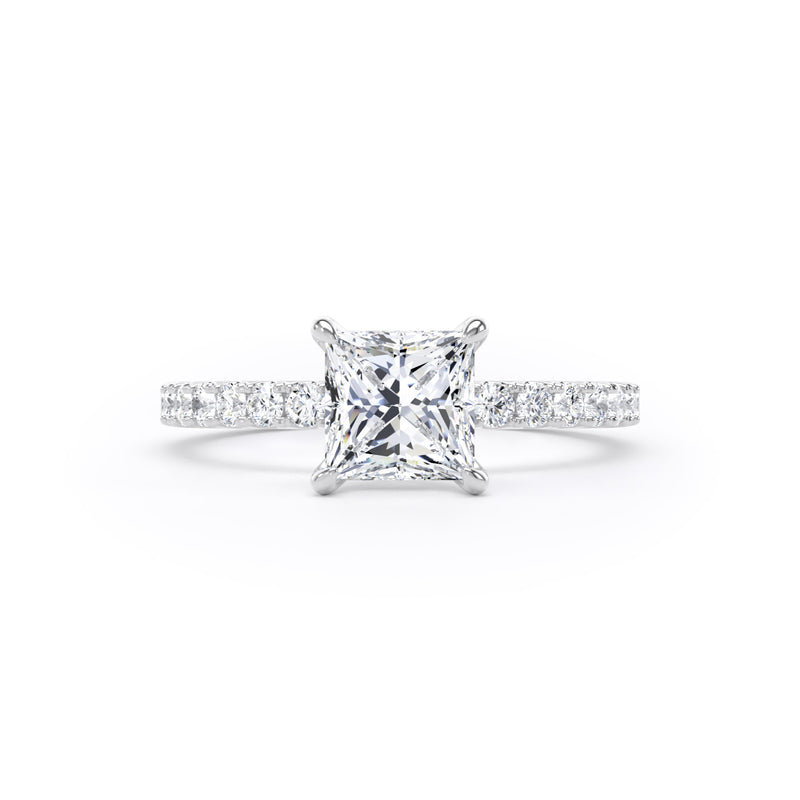 Hope Princess Cut Engagement Ring in 18ct White Gold