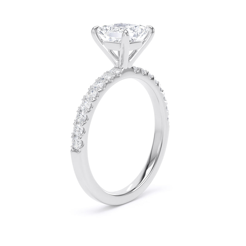 Hope Princess Cut Engagement Ring in 18ct White Gold