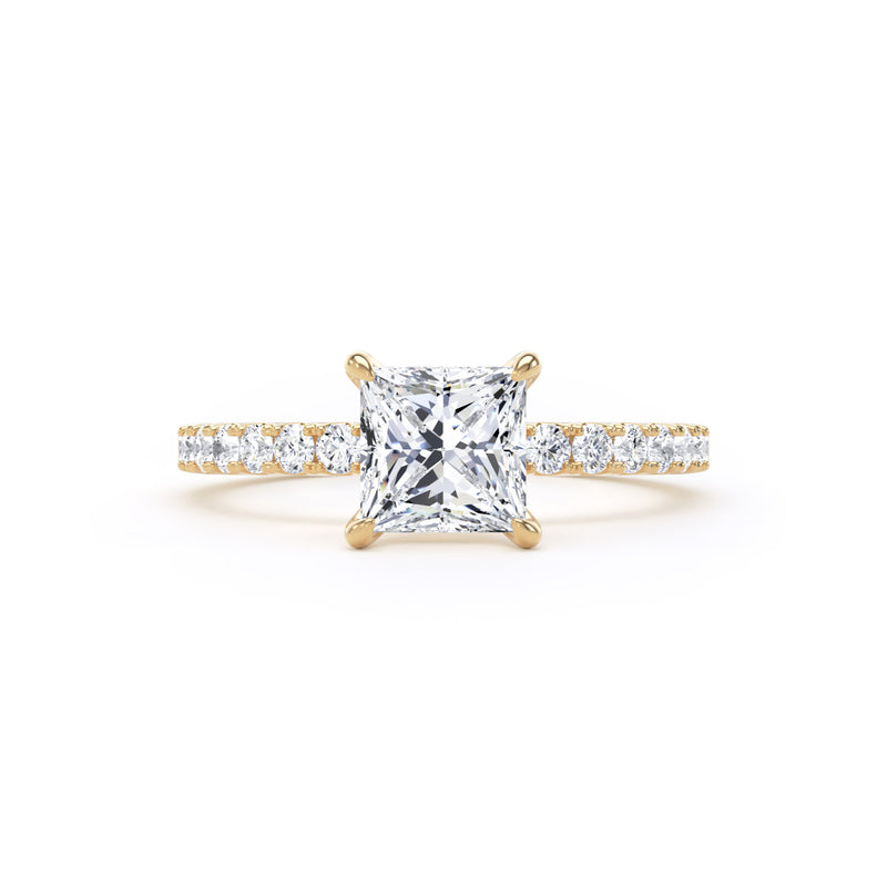 Hope Princess Cut Engagement Ring in 9ct Yellow Gold