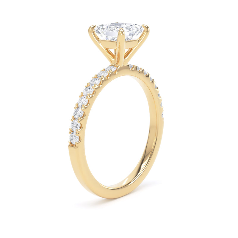 Hope Princess Cut Engagement Ring in 9ct Yellow Gold