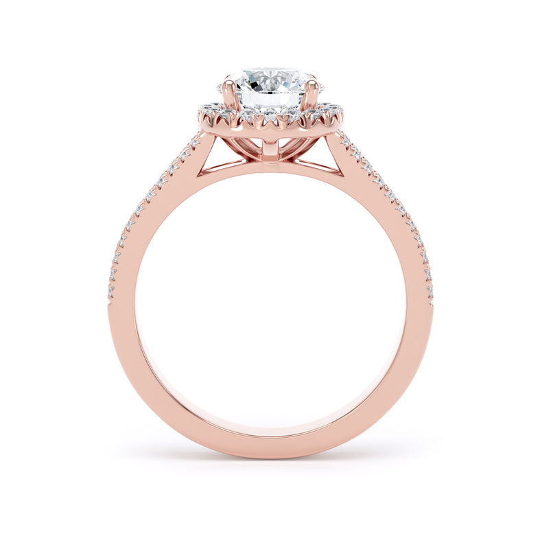 Gemma Round Cut Engagement Ring in 18ct Rose Gold