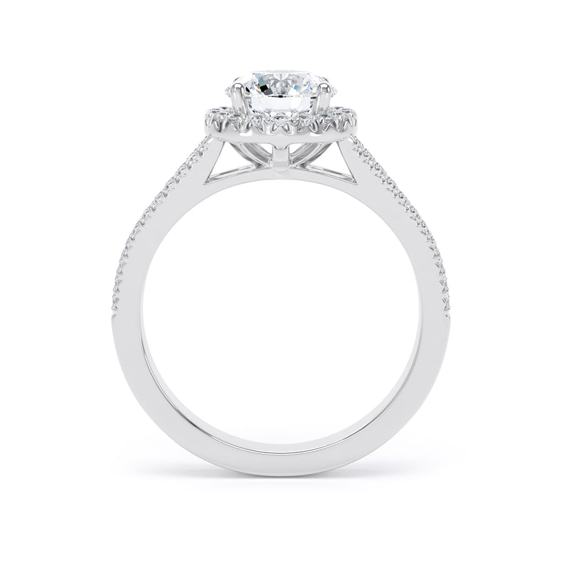 Gemma Round Cut Engagement Ring in 18ct White Gold