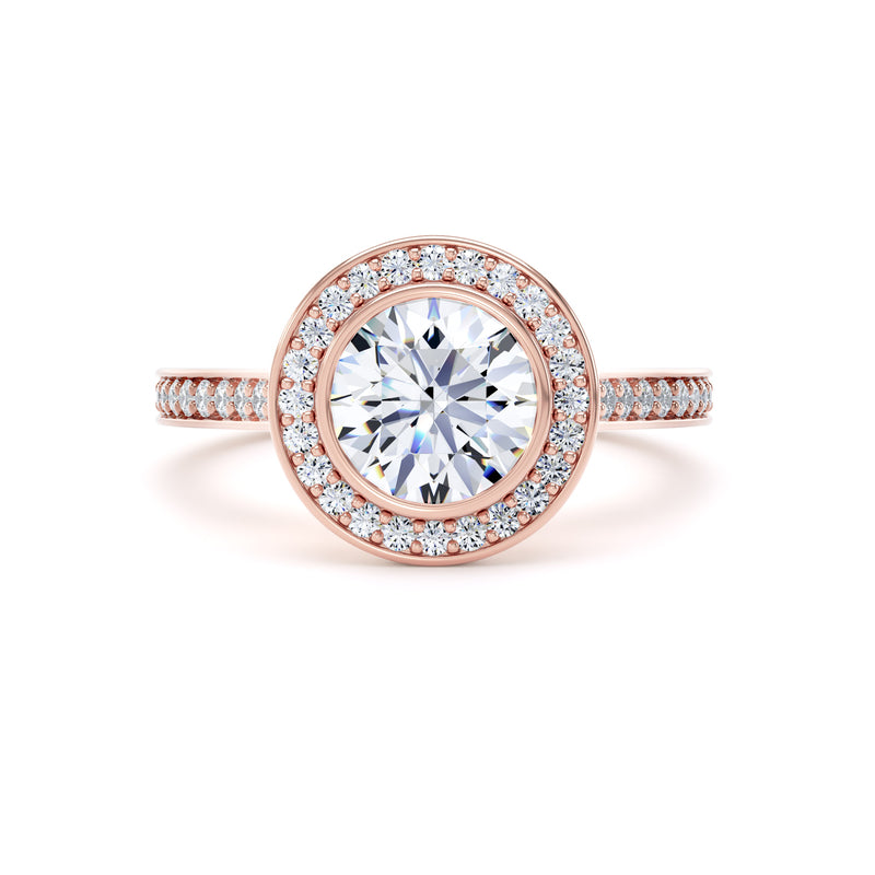 Gail Round Cut Engagement Ring in 9ct Rose Gold