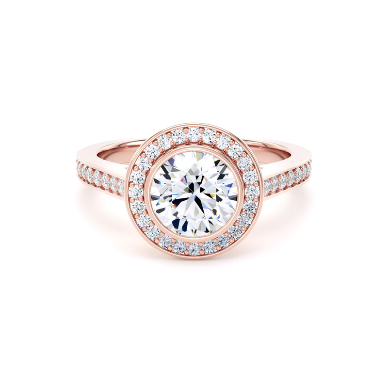 Gail Round Cut Engagement Ring in 9ct Rose Gold