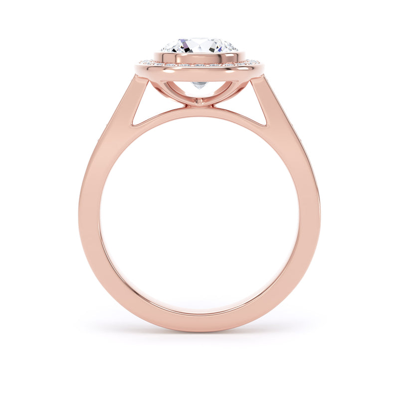 Gail Round Cut Engagement Ring in 9ct Rose Gold