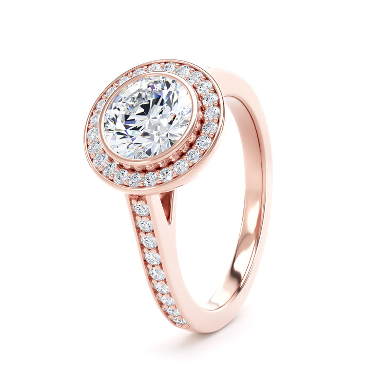 Gail Round Cut Engagement Ring in 9ct Rose Gold