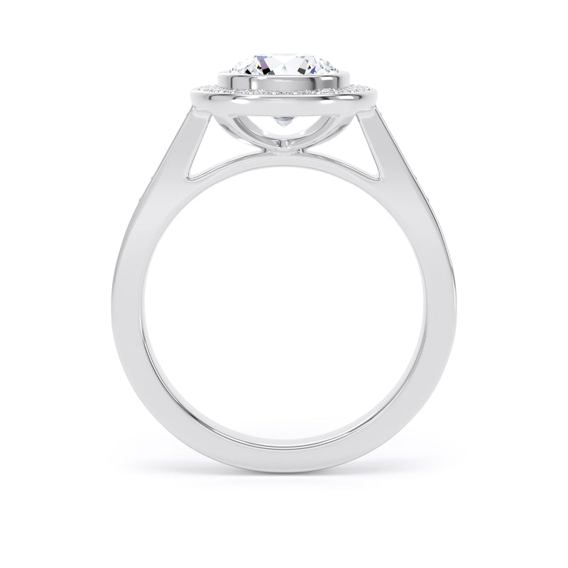 Gail Round Cut Engagement Ring in Platinum 950