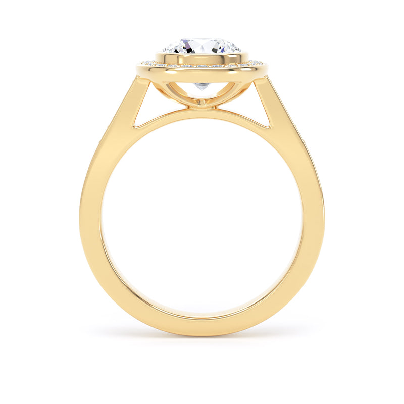 Gail Round Cut Engagement Ring in 18ct Yellow Gold