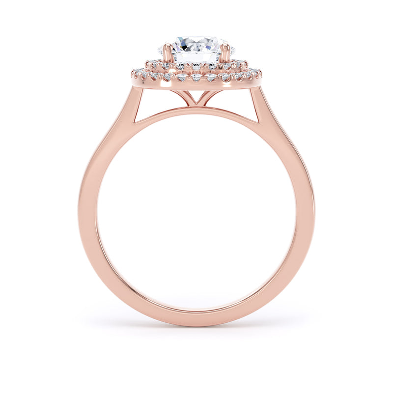 Fiona Round Cut Engagement Ring in 9ct Rose Gold