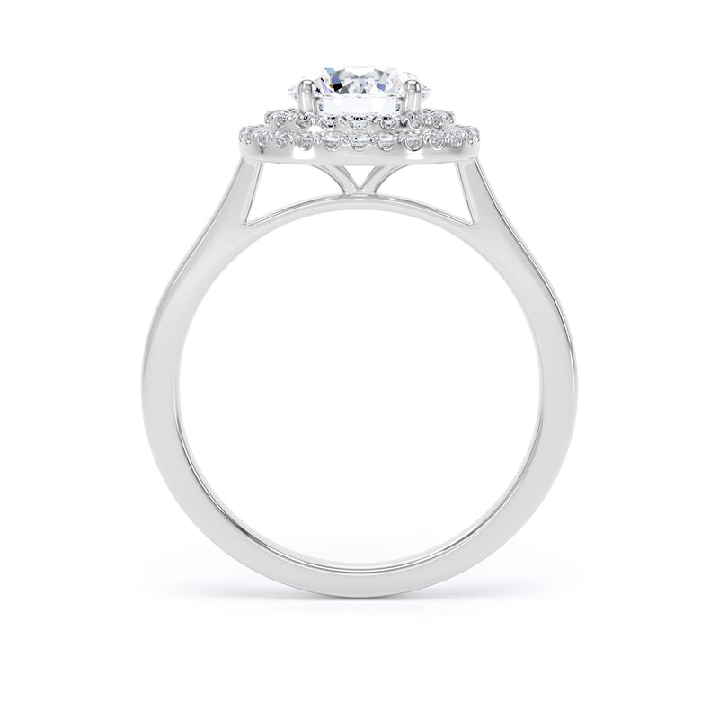 Fiona Round Cut Engagement Ring in 18ct White Gold