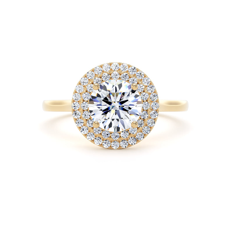 Fiona Round Cut Engagement Ring in 18ct Yellow Gold