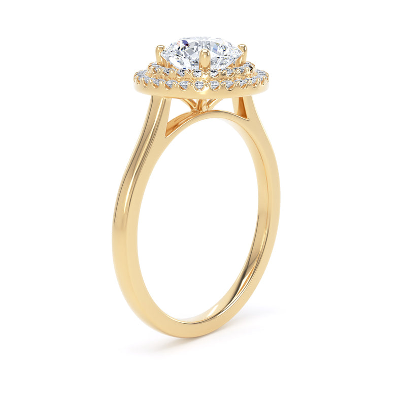 Fiona Round Cut Engagement Ring in 9ct Yellow Gold