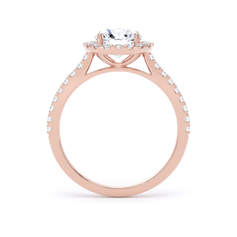 Faith Round Cut Engagement Ring in 9ct Rose Gold