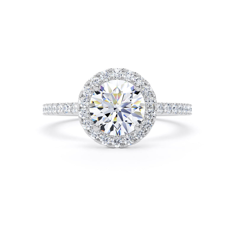 Faith Round Cut Engagement Ring in 9ct White Gold