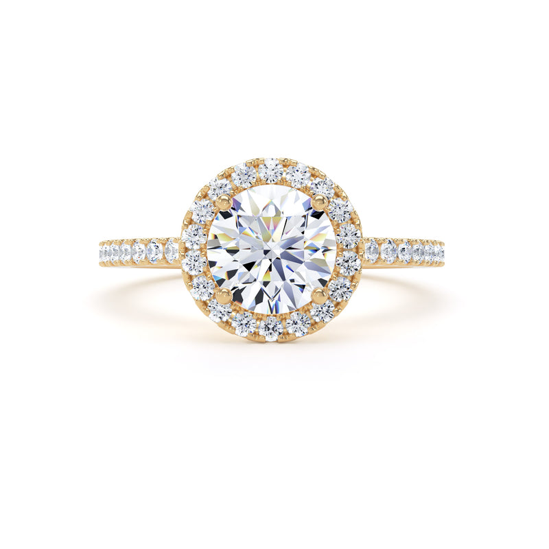 Faith Round Cut Engagement Ring in 18ct Yellow Gold