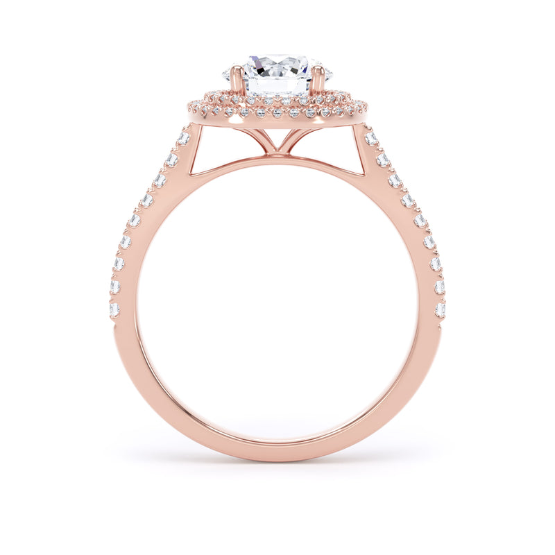 Eva Round Cut Engagement Ring in 9ct Rose Gold