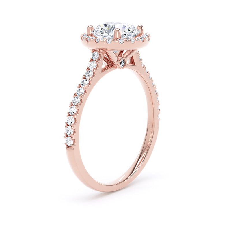 Erin Round Cut Engagement Ring in 9ct Rose Gold