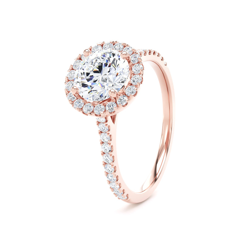 Erin Round Cut Engagement Ring in 9ct Rose Gold