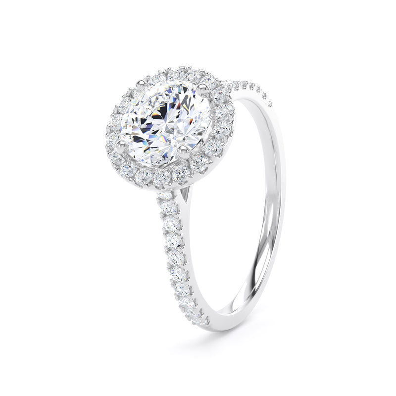 Erin Round Cut Engagement Ring in 9ct White Gold