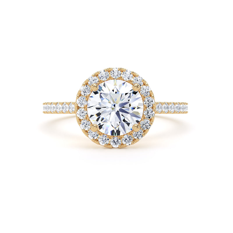 Erin Round Cut Engagement Ring in 18ct Yellow Gold