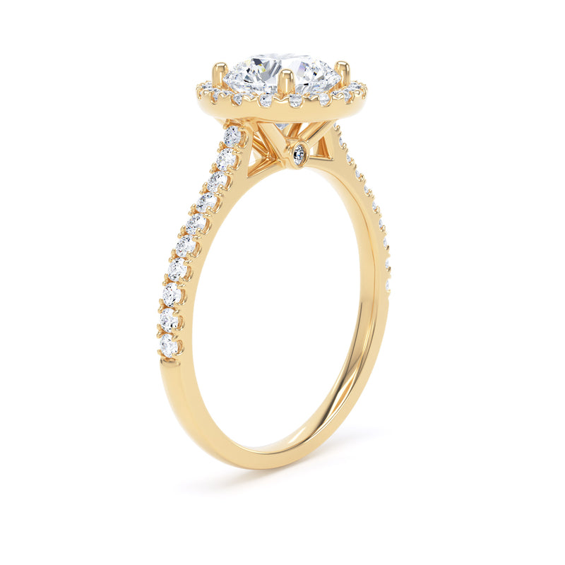 Erin Round Cut Engagement Ring in 18ct Yellow Gold