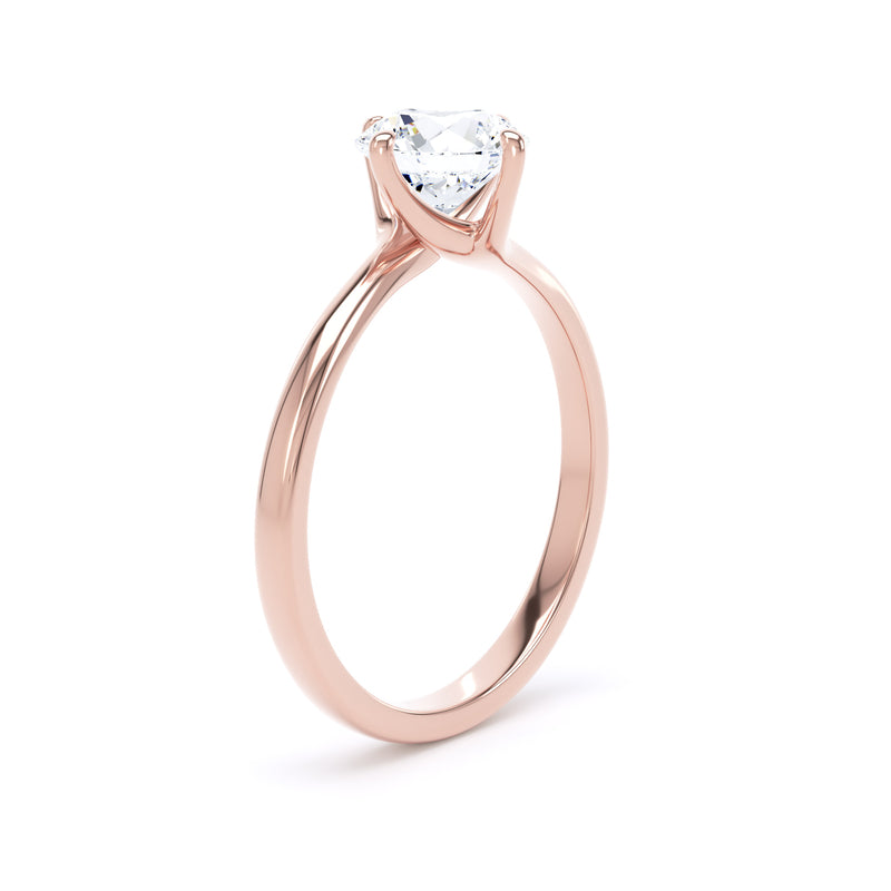 Emma Round Cut Engagement Ring in 9ct Rose Gold
