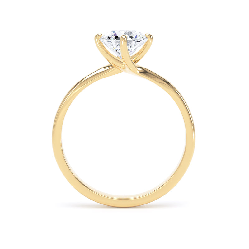 Emma Round Cut Engagement Ring in 18ct Yellow Gold