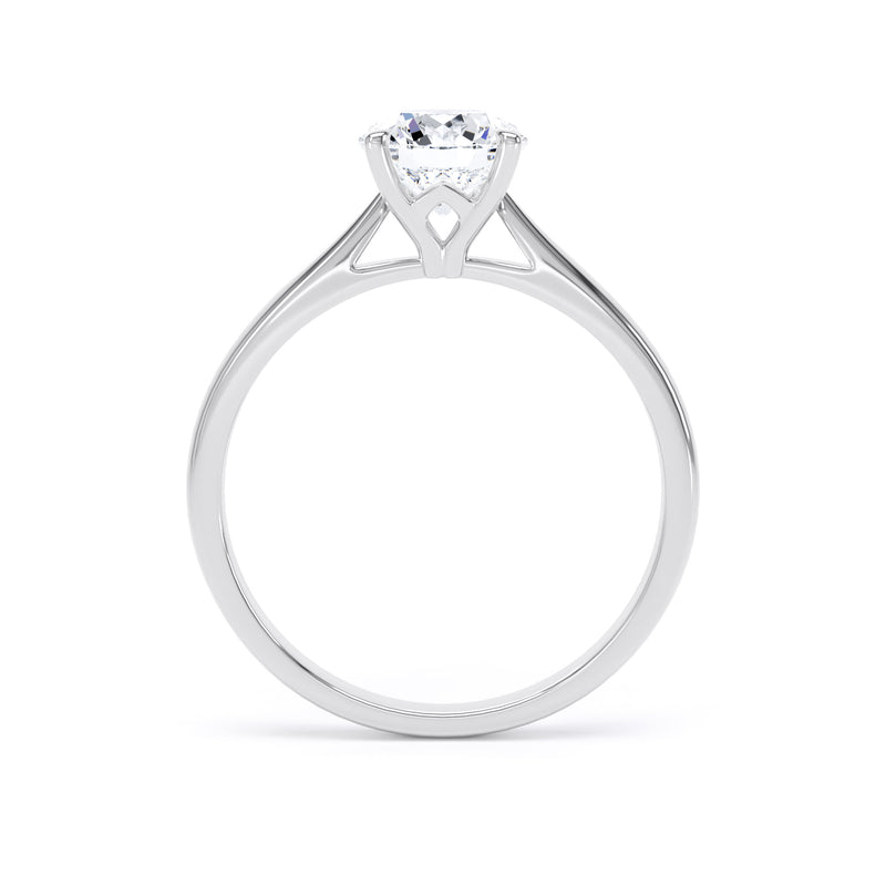 Elsa Round Cut Engagement Ring in 18ct White Gold