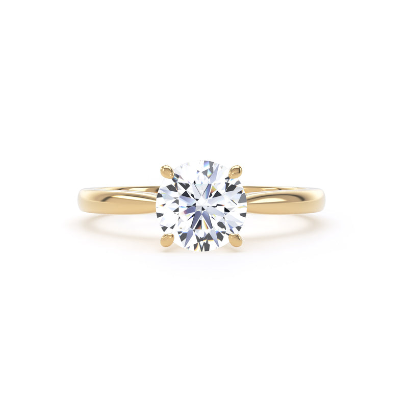 Elsa Round Cut Engagement Ring in 9ct Yellow Gold