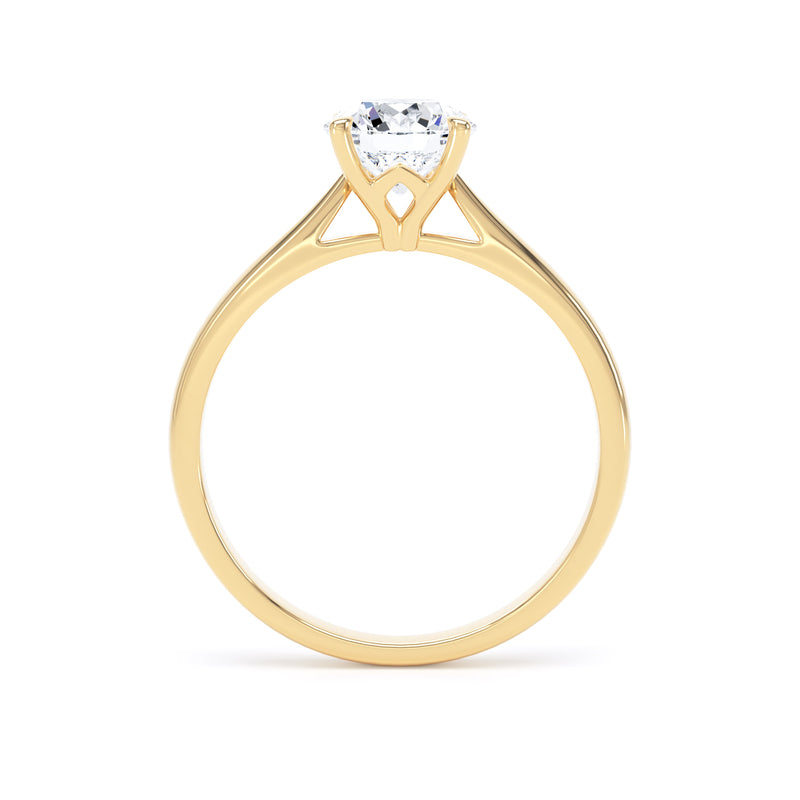 Elsa Round Cut Engagement Ring in 18ct Yellow Gold