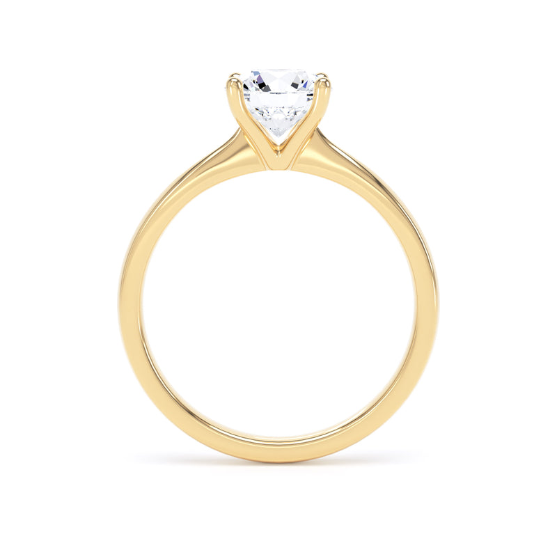 Elle Round Cut Engagement Ring in 9ct Yellow Gold