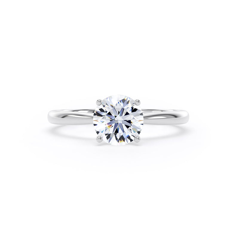 Eden Round Cut Engagement Ring in 18ct White Gold
