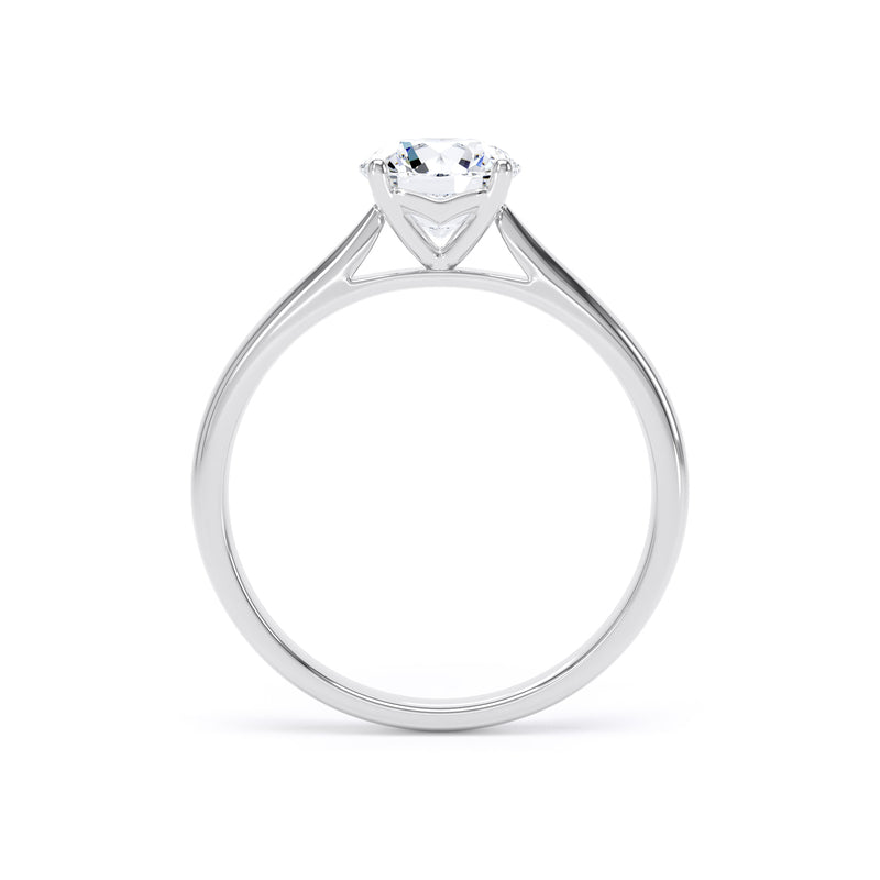 Eden Round Cut Engagement Ring in 18ct White Gold