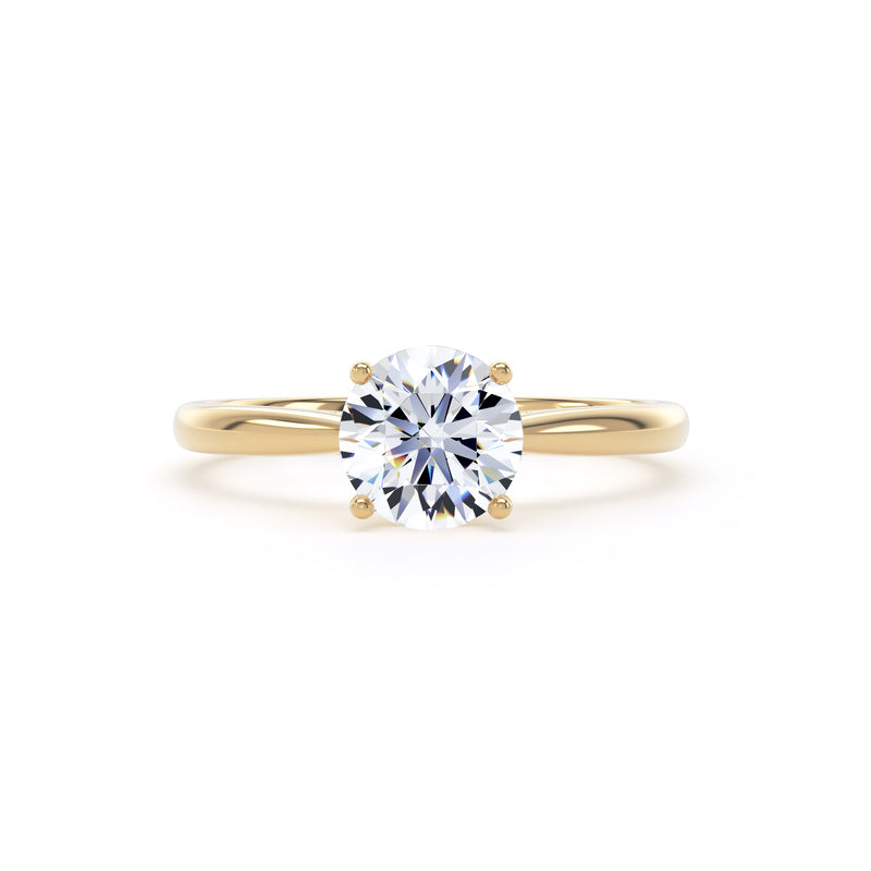 Eden Round Cut Engagement Ring in 9ct Yellow Gold