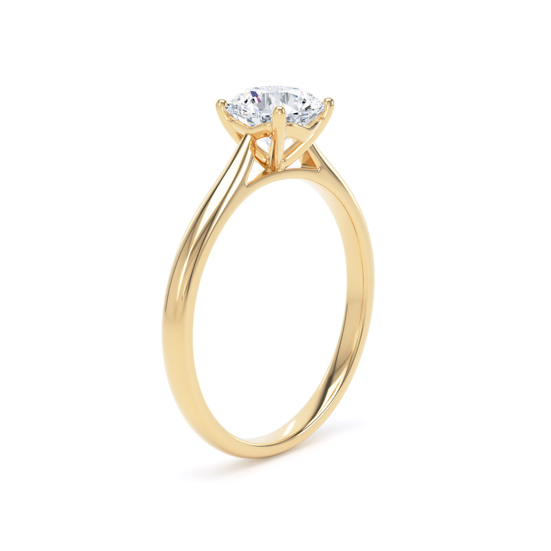 Eden Round Cut Engagement Ring in 9ct Yellow Gold