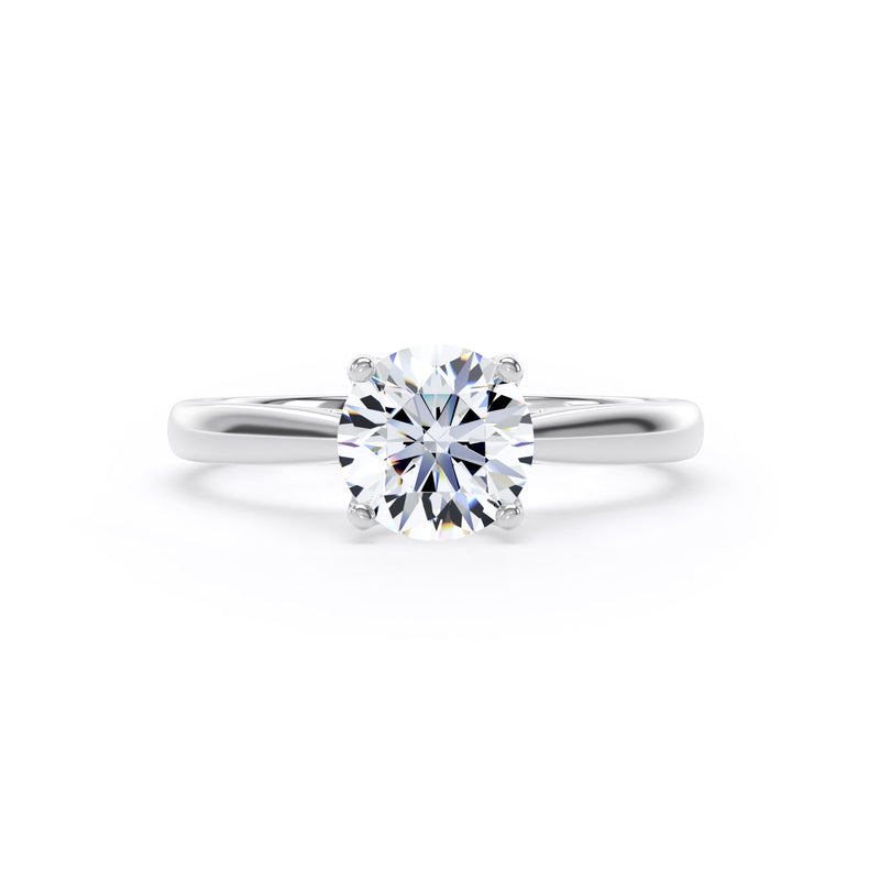 Dora Round Cut Engagement Ring in 9ct White Gold