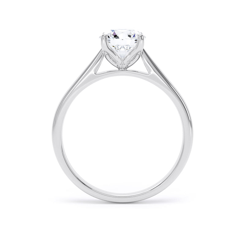 Dora Round Cut Engagement Ring in 9ct White Gold