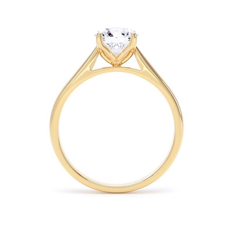 Dora Round Cut Engagement Ring in 18ct Yellow Gold
