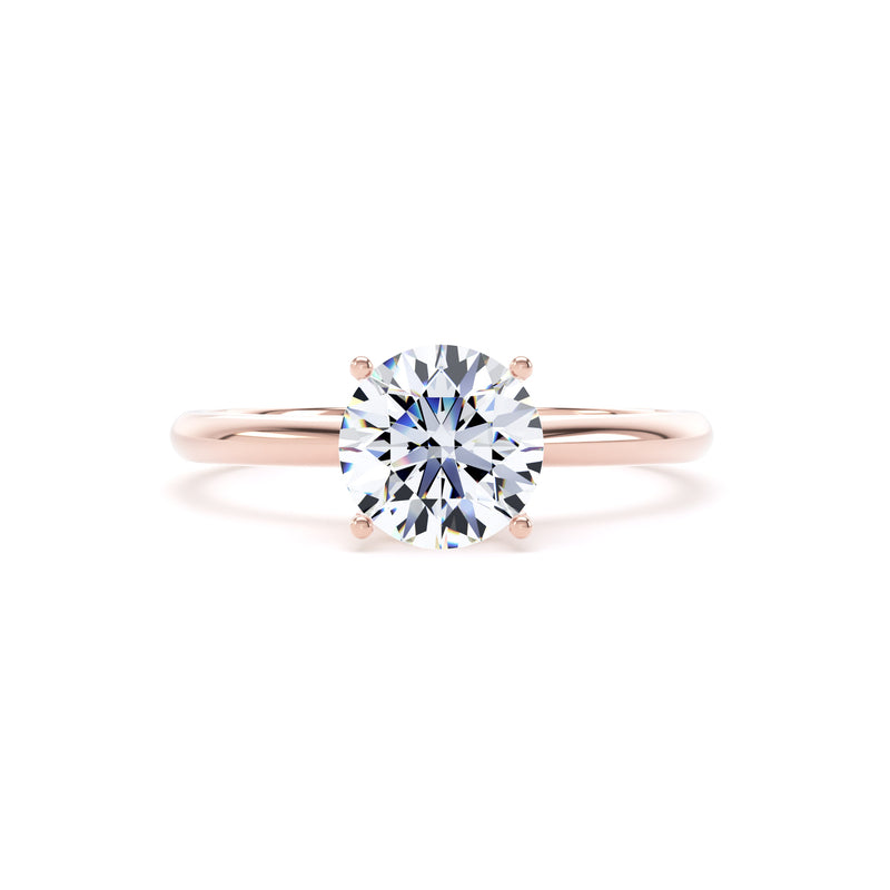 Demi Round Cut Engagement Ring in 9ct Rose Gold