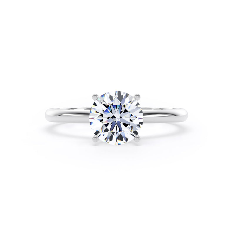 Demi Round Cut Engagement Ring in Platinum 950