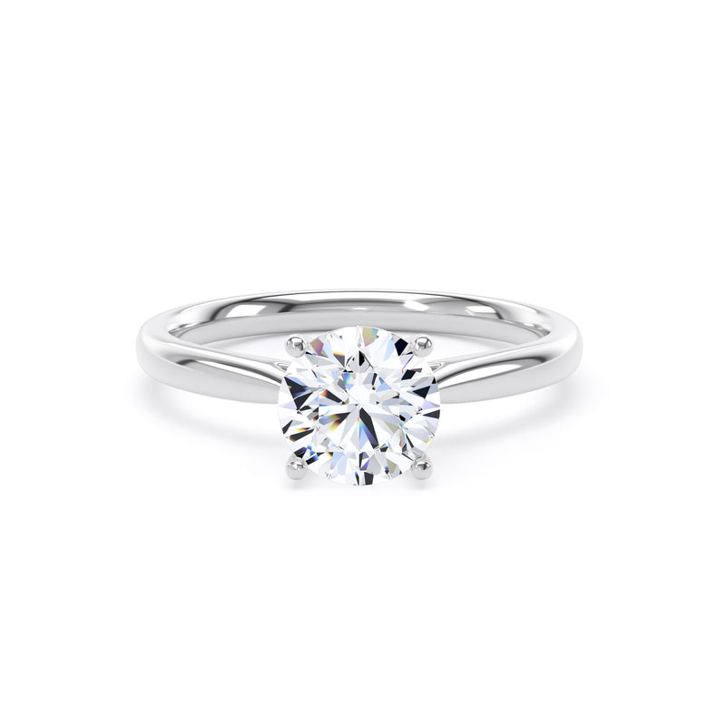 Dawn Round Cut Engagement Ring in 9ct White Gold