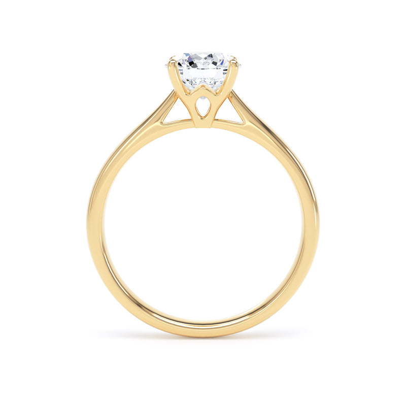 Dawn Round Cut Engagement Ring in 18ct Yellow Gold