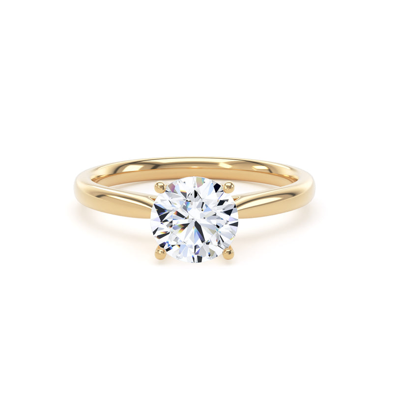 Dawn Round Cut Engagement Ring in 9ct Yellow Gold