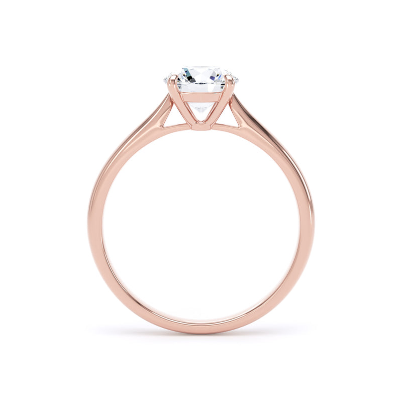 Cora Round Cut Engagement Ring in 18ct Rose Gold