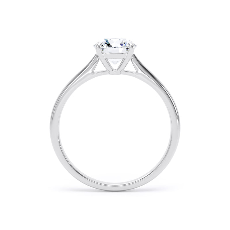 Cora Round Cut Engagement Ring in 18ct White Gold