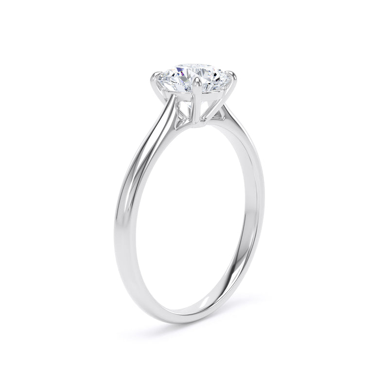 Cora Round Cut Engagement Ring in 9ct White Gold