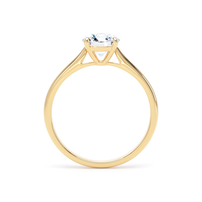 Cora Round Cut Engagement Ring in 9ct Yellow Gold