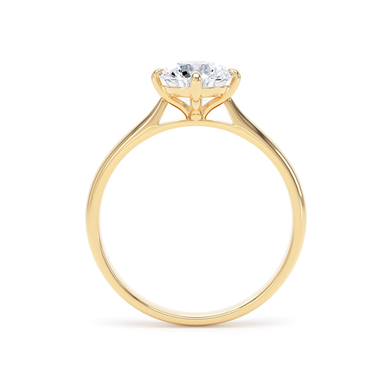 Chloe Round Cut Engagement Ring in 18ct Yellow Gold