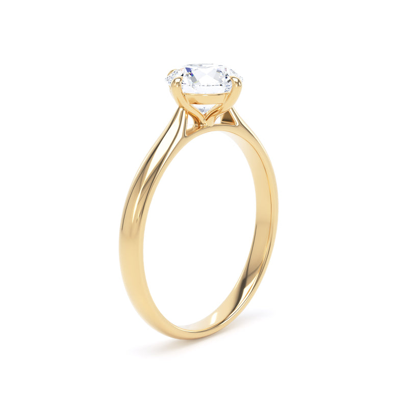 Chloe Round Cut Engagement Ring in 18ct Yellow Gold