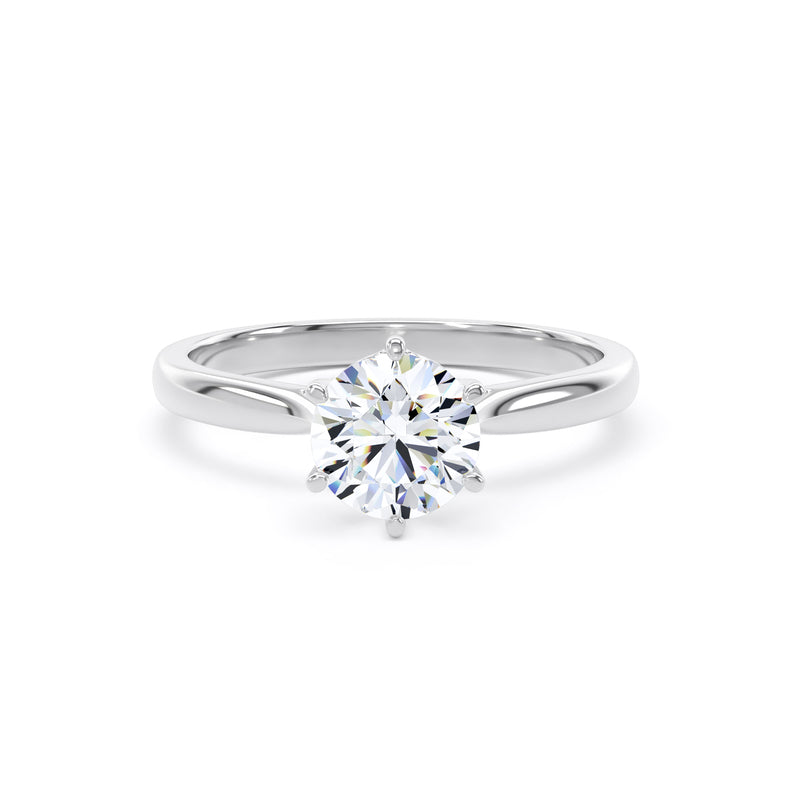 Celine Round Cut Engagement Ring in Platinum 950